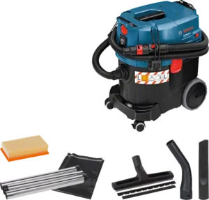 Bosch GAS 35 L SFC+ Heavy Duty Corded Electric Vacuum Cleaner, 1,200W, ‎35 l Vol, 254 mbar, Click & Clean System, 11.6 kg + 1 Year Warranty